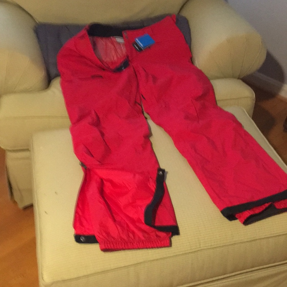 Men’s Columbia Omni Tech Ski Pants Large/Tall Red